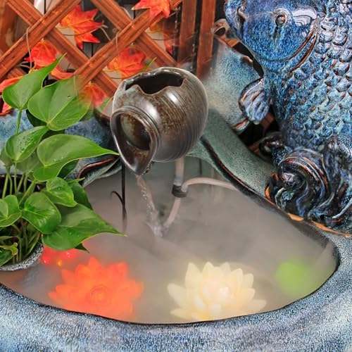 MERRYHAPY Ceramic Spitter Fountain with Filtration System
