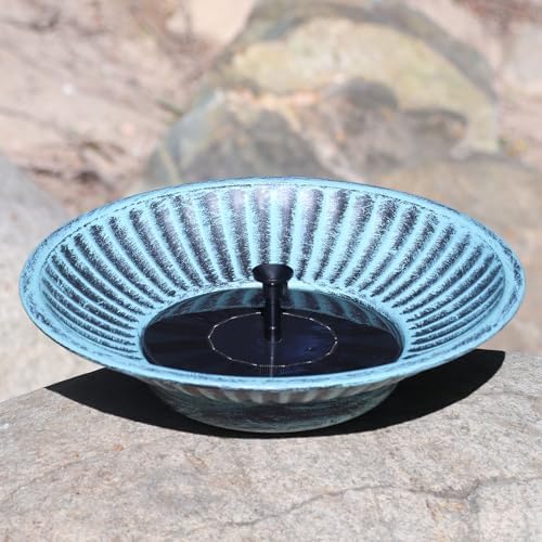 123 Inch Solar Fountain Bird Bath Blue