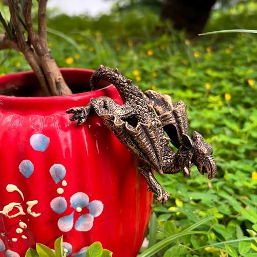 Dragon Planter Pot Ornament with Hanging Hook