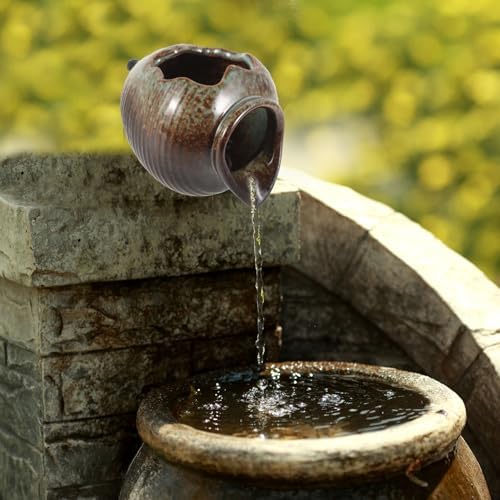 MERRYHAPY Ceramic Spitter Fountain with Filtration System