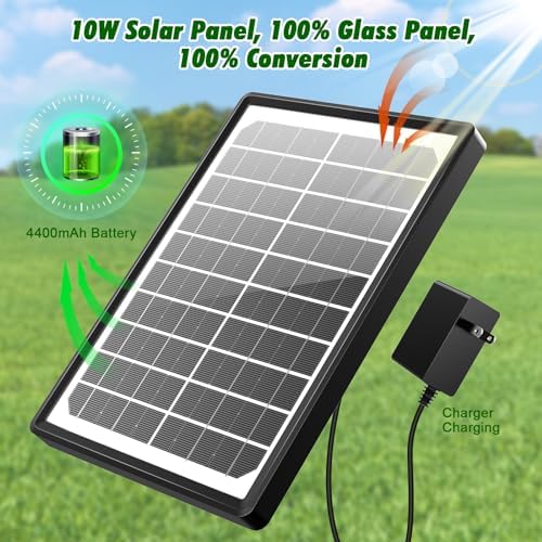 AISITIN 10W Solar Fountain with LED Lights and 4400mAh Battery