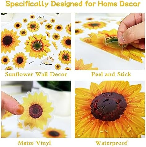 AOWDIAO Sunflower Peel and Stick Wall Decals