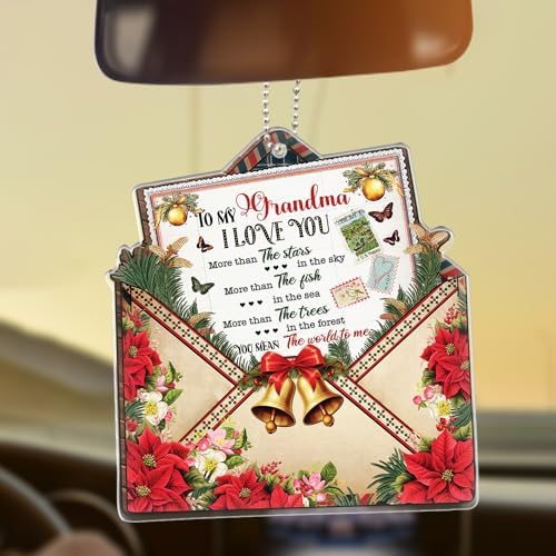 Bell Merry Christmas Decor Butterfly Clear Acrylic Ornament