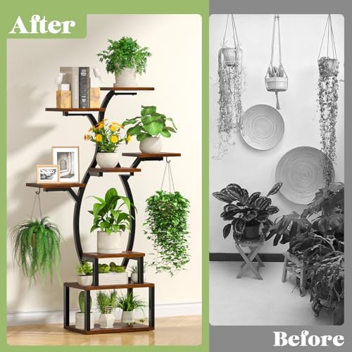 Uneedem 8 Tier Plant Stand with Grow Light