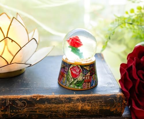 Disney Beauty and The Beast Light-Up Snow Globe 3 Inches Tall