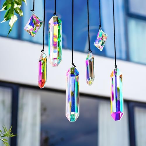 7 Piece Rainbow Crystal Sun Catcher Set