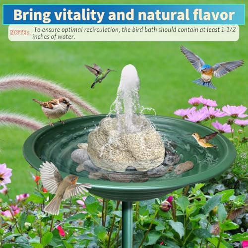 SAC SMARTEN ARTS Bird Bath Fountain with 75W Pump
