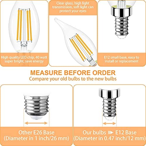 Sailstar E12 Dimmable LED Candle Bulbs 4W Warm White 3000K Pack of 6