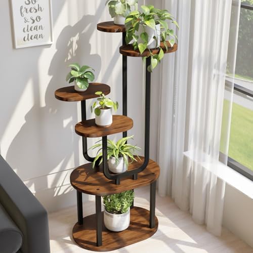 6 Tier Indoor Plant Stand with Grow Lights