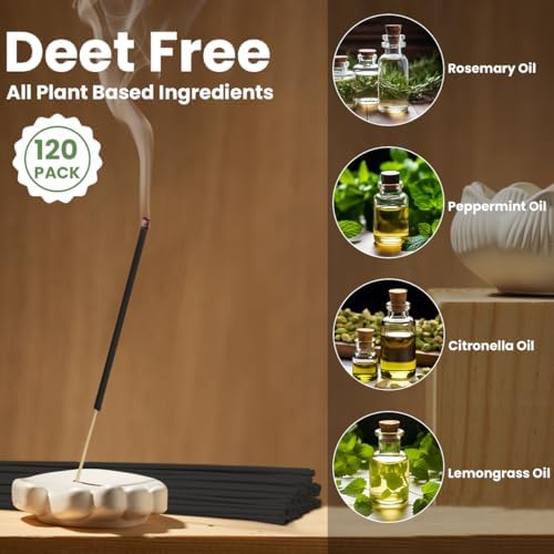 120 Pack Mosquito Repellent Sticks Deet Free Natural Citronella