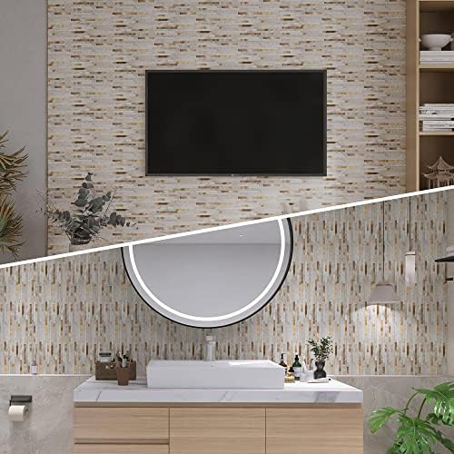 KASARO 10-Sheet Peel and Stick Marble Tiles for Kitchen and Bathroom