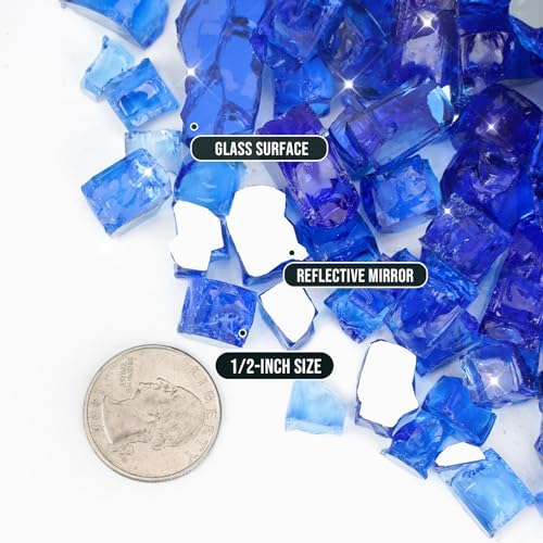 Skyflame 15LB Fire Glass for Propane Fire Pit