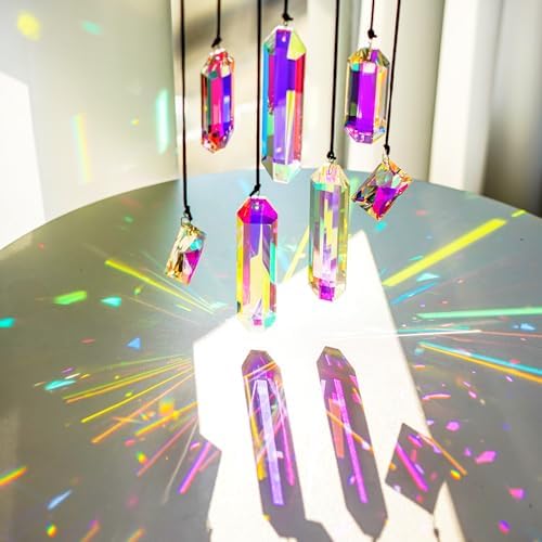 7 Piece Rainbow Crystal Sun Catcher Set