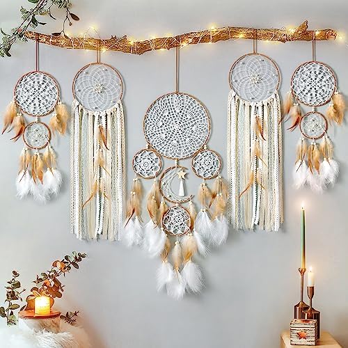 LOMOHOO 5 Pack Dream Catcher Wall Hanging Decor