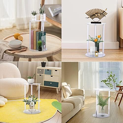 YourGift Clear Acrylic Plant Stand for Indoor Outdoor Use