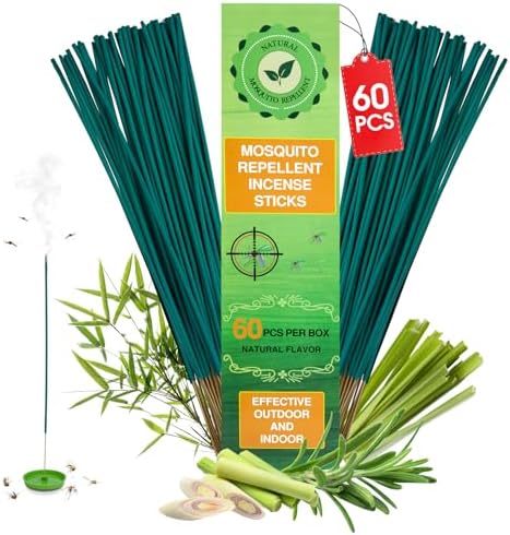 60 Pcs Natural Mosquito Repellent Incense Sticks