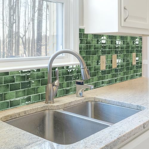 Art3d Green Peel and Stick Backsplash Tile 20-Pack