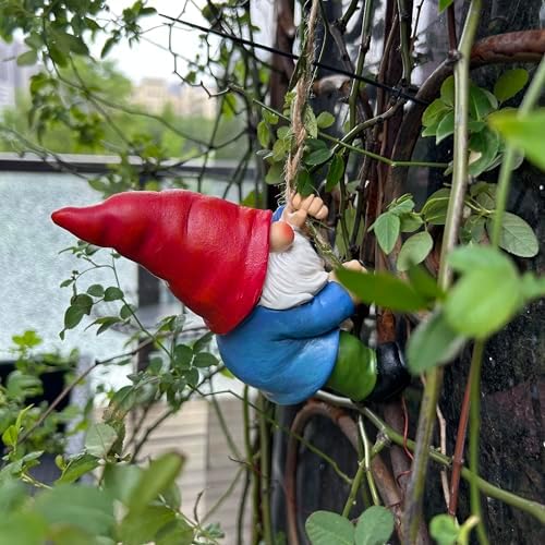 Hanging Gnome Statue for Garden and Home Decor