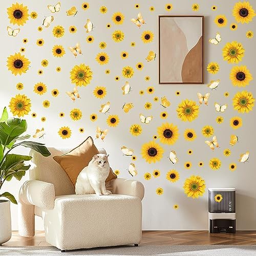 AOWDIAO Sunflower Peel and Stick Wall Decals