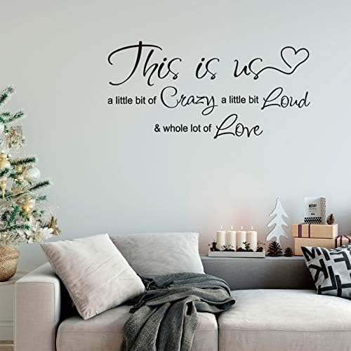 Outus Crazy Loud Love Wall Decal Vinyl Quote Art Family Saying