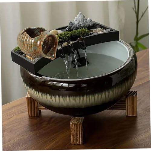 Ceramic Pot Water Fountain Outdoor Garden Decor