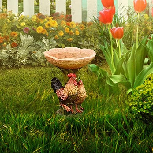 Lovskoo 79 In Sunflower Bird Bath with Hen Pedestal