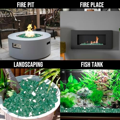Skyflame 10-Pound Fire Glass with Light Green Reflective Finish