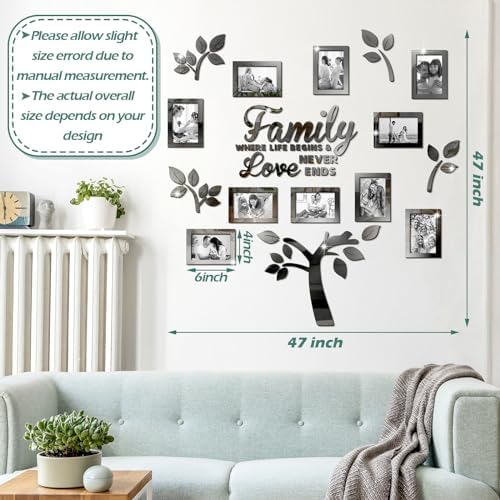 Family Tree Wall Decal 3D Acrylic Mirror Sticker