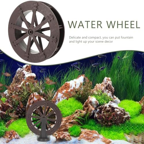 VOSAREA Water Wheel Fountain Decor for Fish Tank