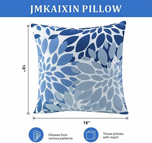 JMKaixin 2 Pack Waterproof Decorative Outdoor Pillows 18x18 Inch