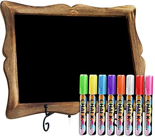Tabletop Chalkboard Sign with Easel and 8 Markers
