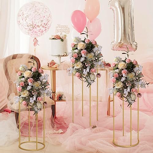 Chamvis Gold Metal Plant Stand Set 3pcs