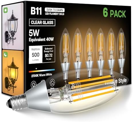 Eastiya Dusk to Dawn LED Light Bulb 6 Pack