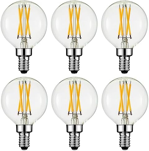 Arberlic G165 4W Dimmable LED Candelabra Bulb Pack of 6