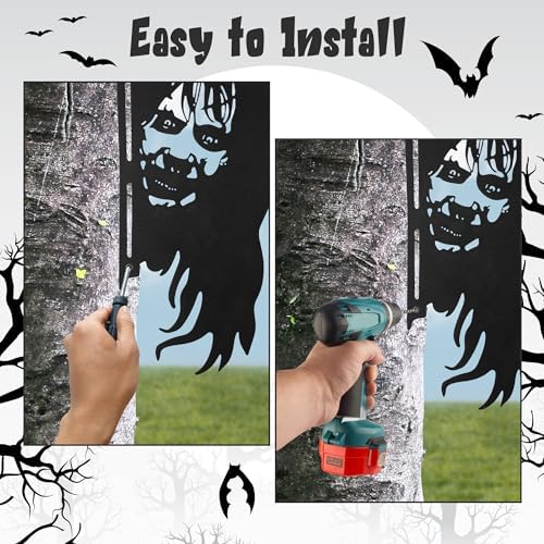 Halloween Witch Metal Garden Stake Decor