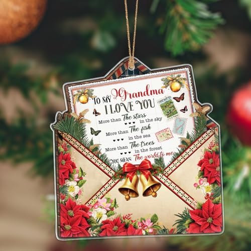 Bell Merry Christmas Decor Butterfly Clear Acrylic Ornament