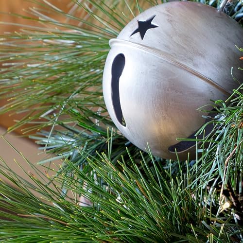 Haute Decor Jingle Bell Christmas Tree Ornaments 6-Pack Silver