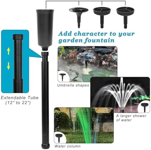 DOMICA 45W LED Pond Pump with Fountain Kit