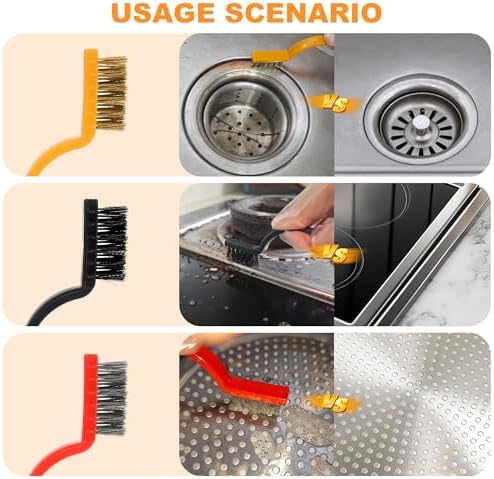 Upgraded Razor Blade Scraper with 10 Blades and 3 Wire Brushes