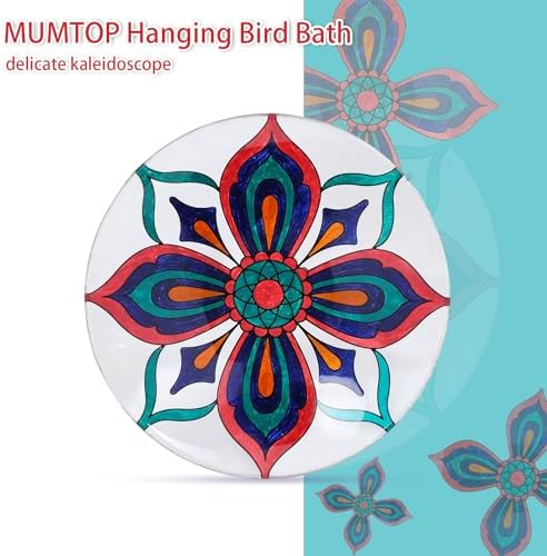 MUMTOP Hanging Bird Bath with Kaleidoscope Design
