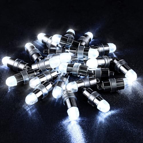 LIHAO 24 LED Battery Operated White Party Light Bulbs