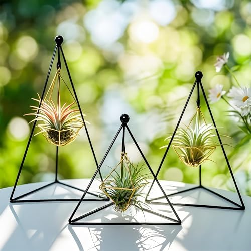 ZEERSHEE 3 Pack Metal Triangle Hanging Plant Stand