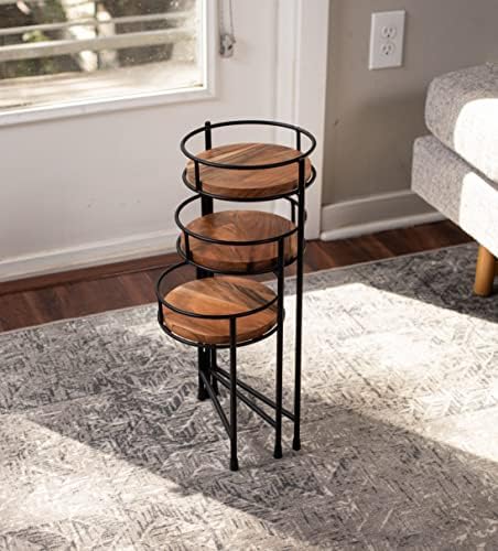 BIRDROCK HOME 3-Tier Plant Stand with Rubber Feet