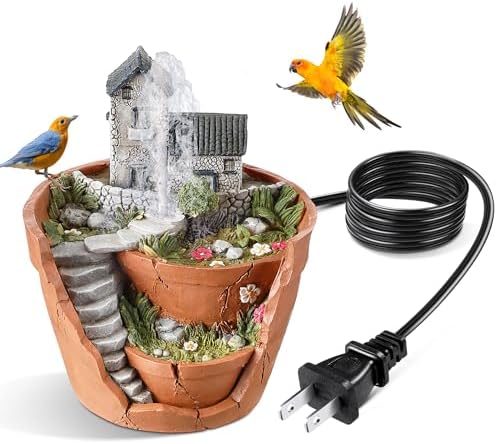 Saillong Bird Bath Fountain with Pump