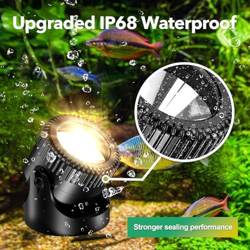 POPOSOAP Solar Pond Lights with 3 Brightness Modes
