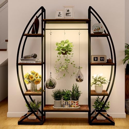 GiftGo Plant Stand with Grow Light 6 Tier Indented