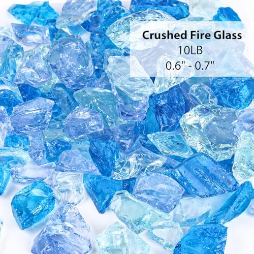 Dome Star 10LB Blue Fire Pit Glass Decor