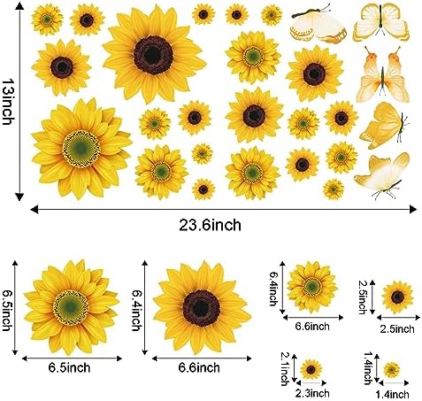 AOWDIAO Sunflower Peel and Stick Wall Decals