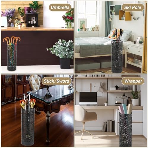 Stylish Metal Umbrella Stand Rack with Hollow Design