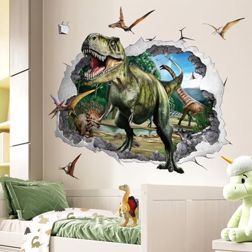 Wondever 3D Dinosaur Wall Decals for Kids Room